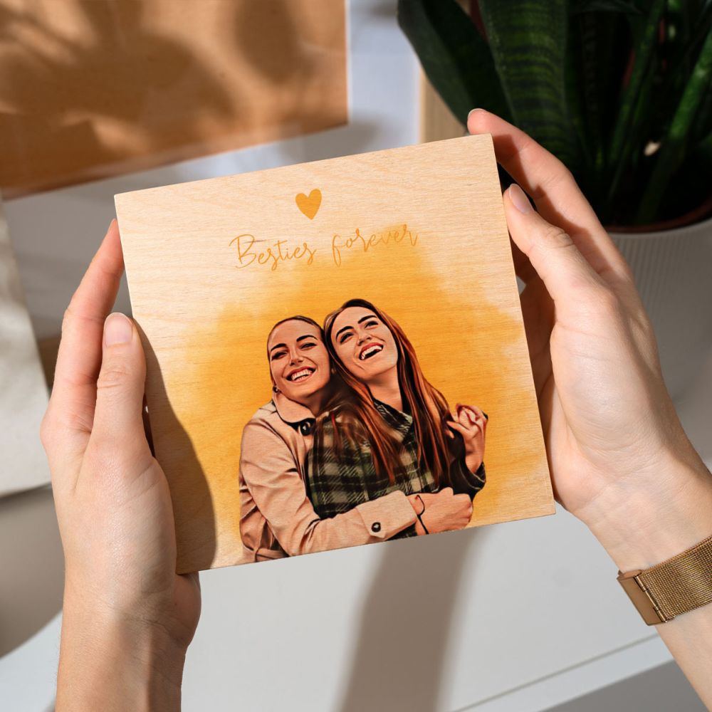 Personalisierbarer Comic Holzblock