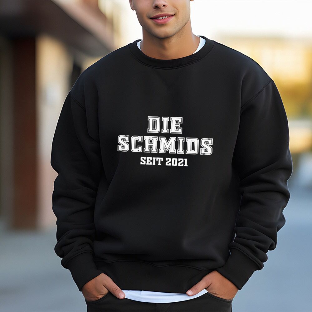 Personalisierbarer Pullover College-Style