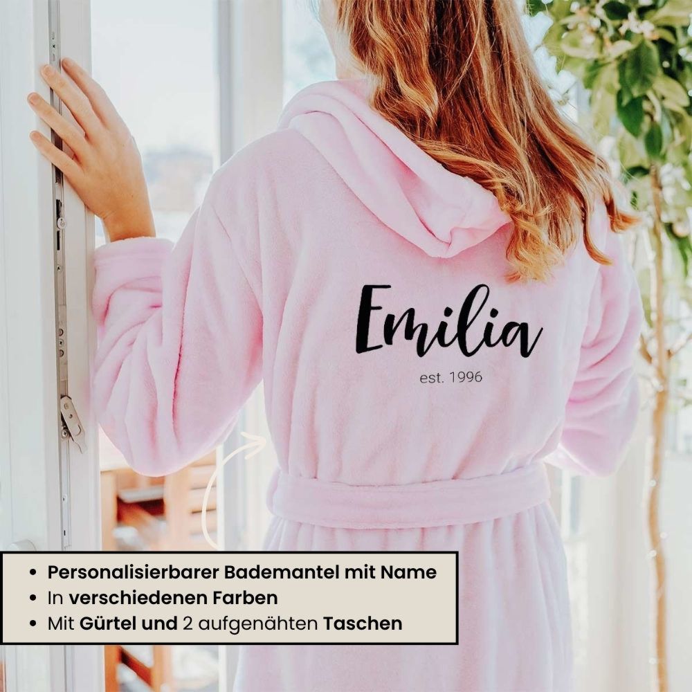 Geschenkset Bademantel und Kosmetiktasche