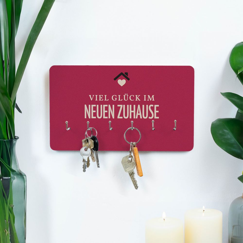 Personalisierbare Schlüsselbrett mit Text und Symbol