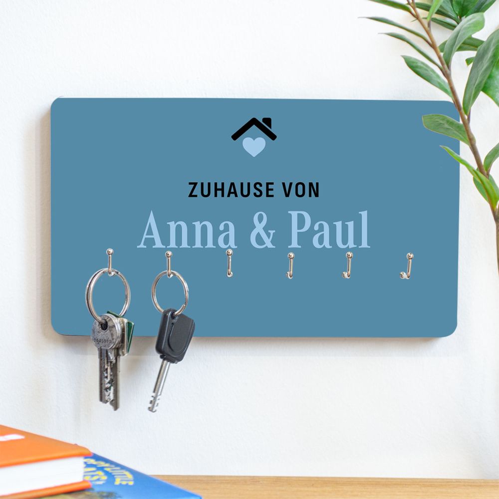 Personalisierbare Schlüsselbrett mit Text und Symbol
