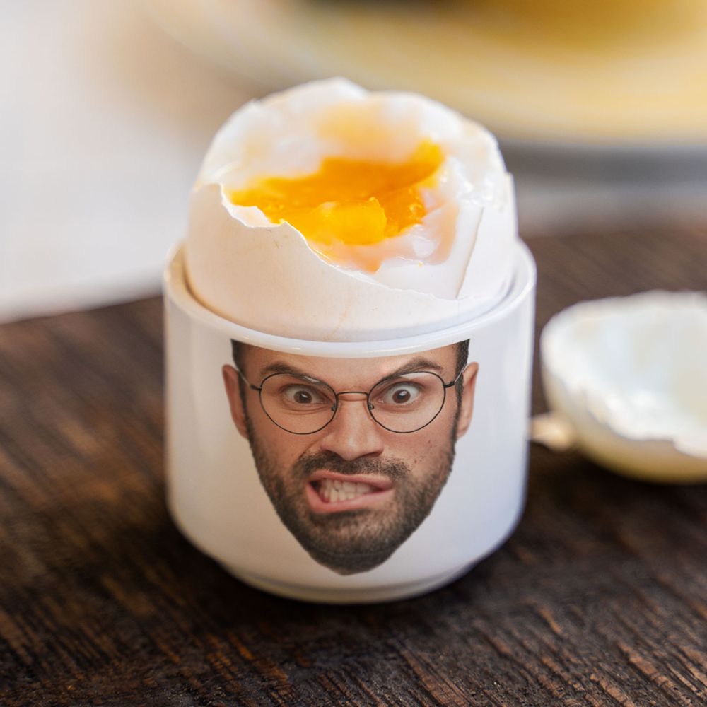 Personalisierbare Eierbecher 2er-Set mit Gesicht
