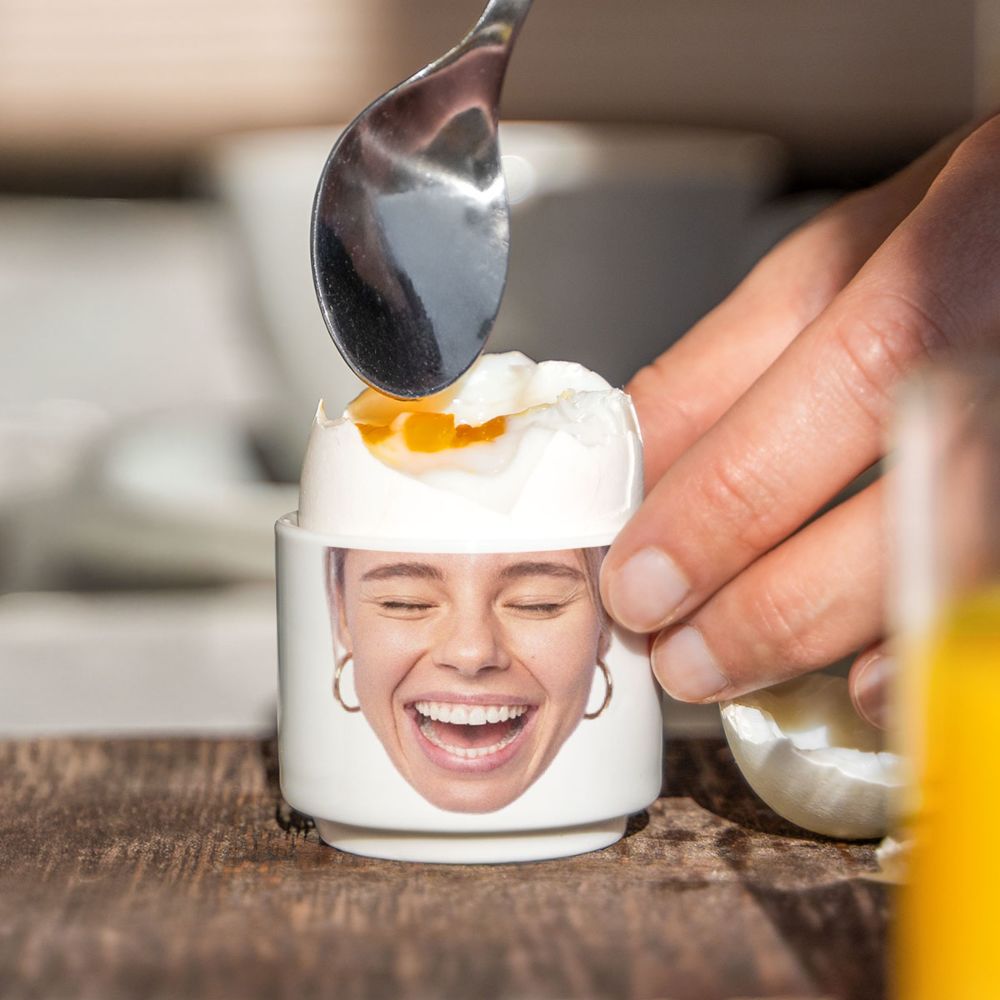 Personalisierbare Eierbecher 2er-Set mit Gesicht