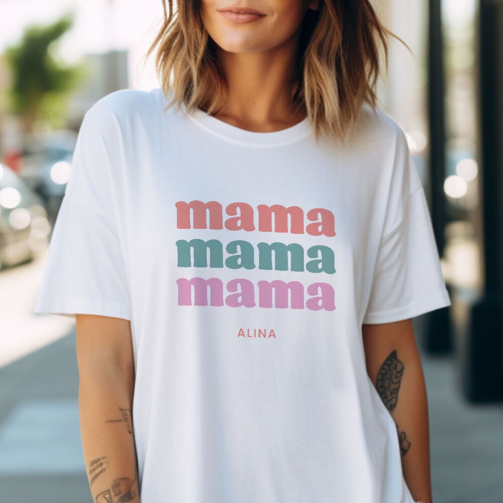 Personalisierbares T-Shirt mit 3 Zeilen
