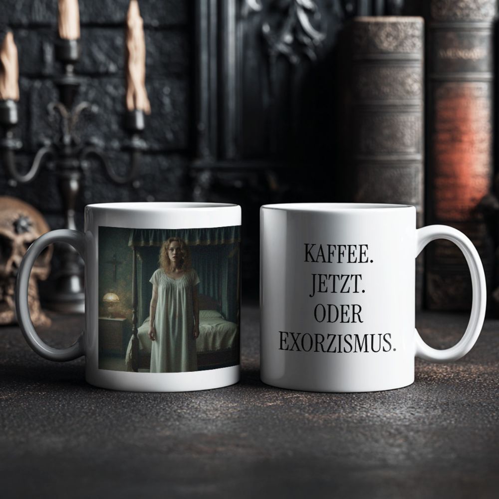 Personalisierbare Tasse mit individuellem Horrordesign