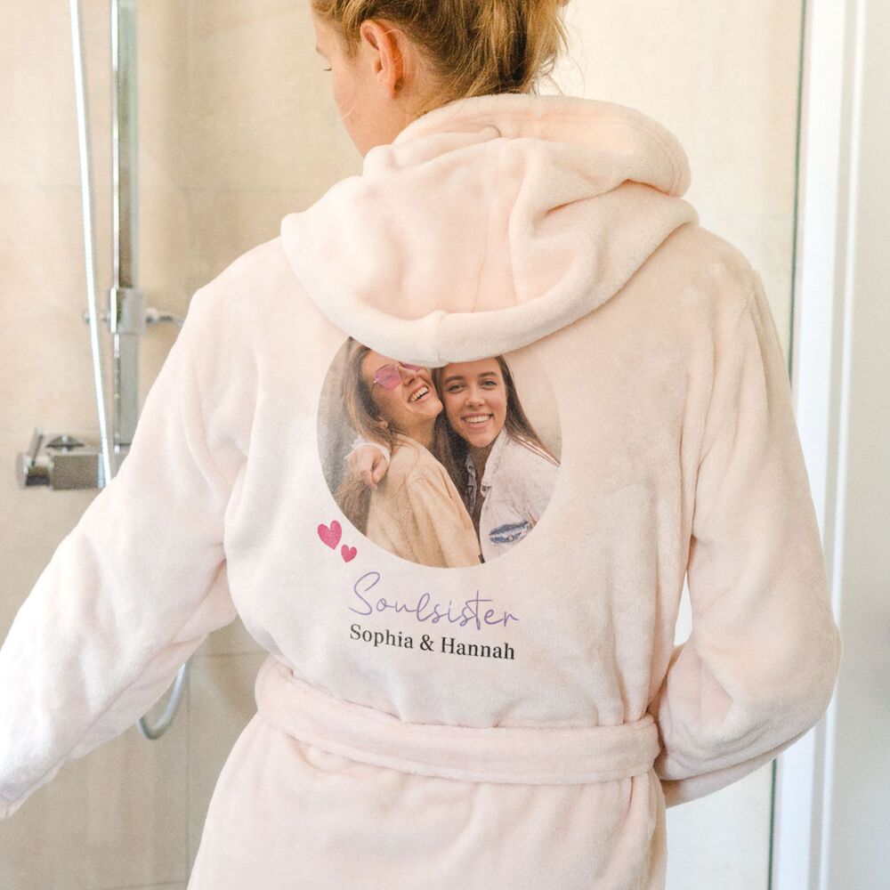 Personalisierbarer Bademantel mit Foto und Namen