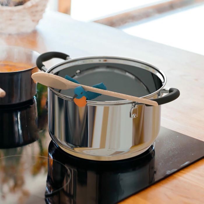 Vogel Topfdeckel- und Löffelhalter