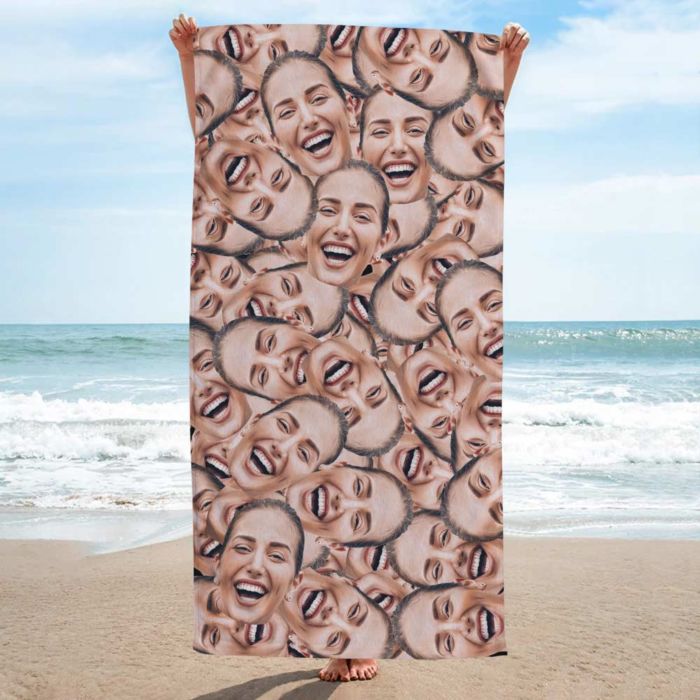 Personalisierbares Handtuch mit Gesicht