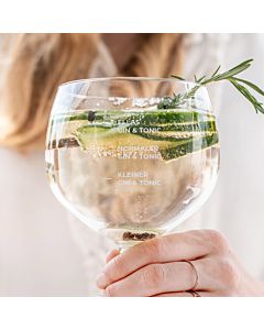 Personalisierbares Gin Glas mit Namen