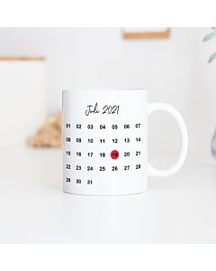 Personalisierbare Tasse mit Foto und Datum