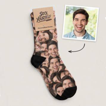 Personalisierbare Socken mit Gesicht