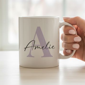 Personalisierbare Tasse mit Monogramm