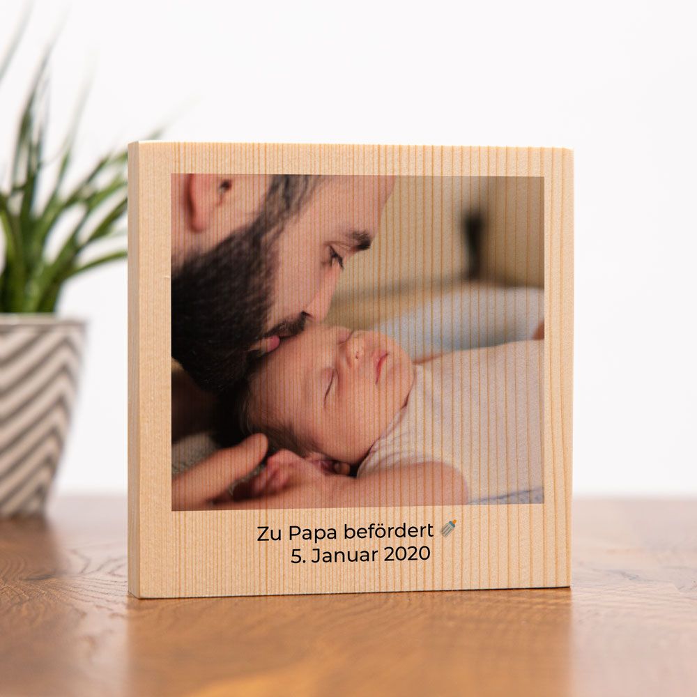personalisierte geschenke zur geburt personalisierbares Holzdbild mit Foto
